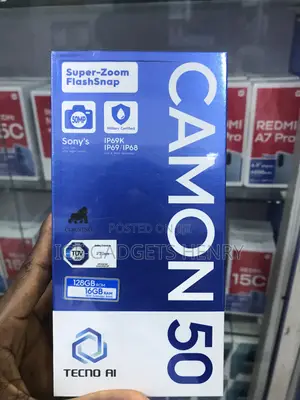 New Tecno Camon 50 256 GB Black