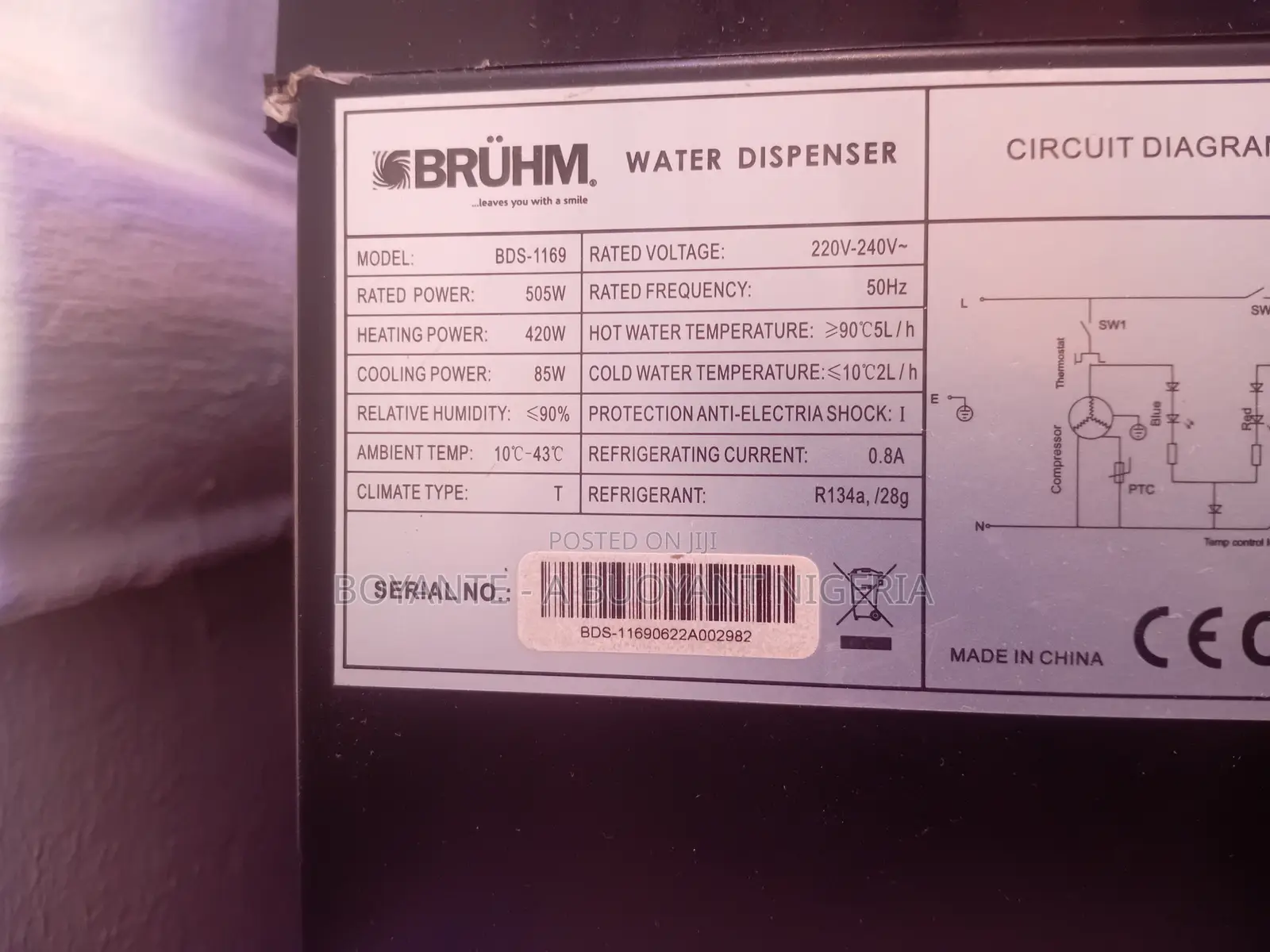Bruhm Water Dispenser