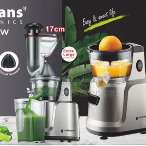 Hoffmans 2-in-1 Vertical Slow Juicer Citrus Press (Hm-638) - 280w