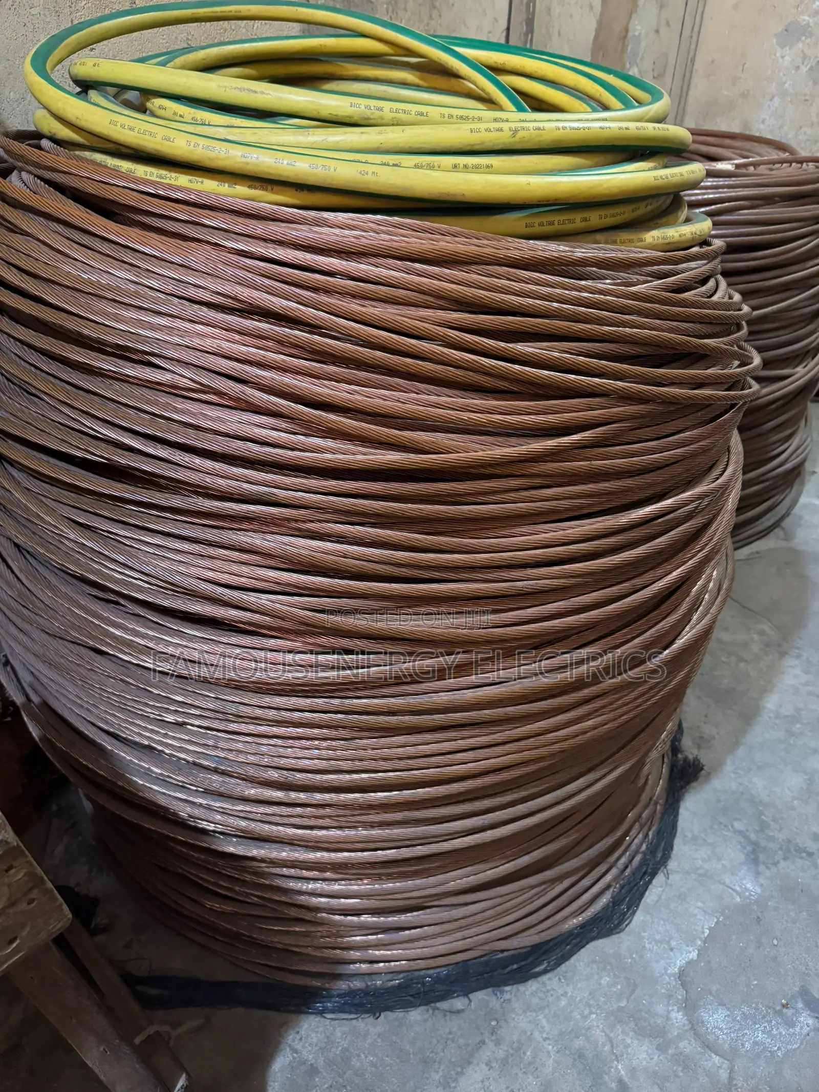 70mm and 50mm Copper Earth Cable