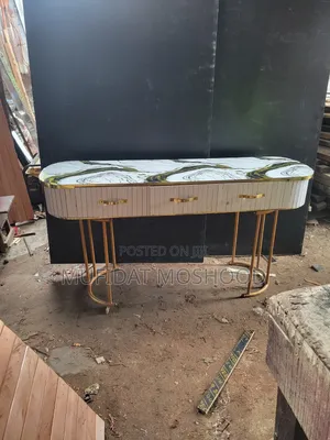 Salon Table With Iron Leg