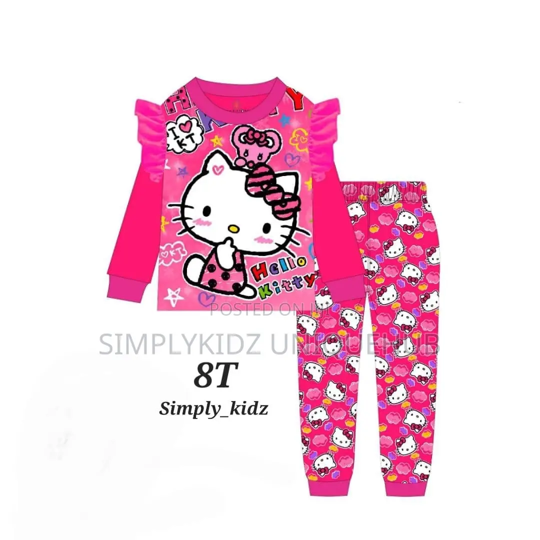Hello Kitty Cartoon Character Pyjamas - 8t