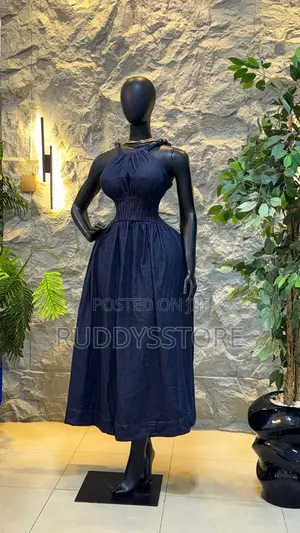 Elegant Denim Maxi Dress