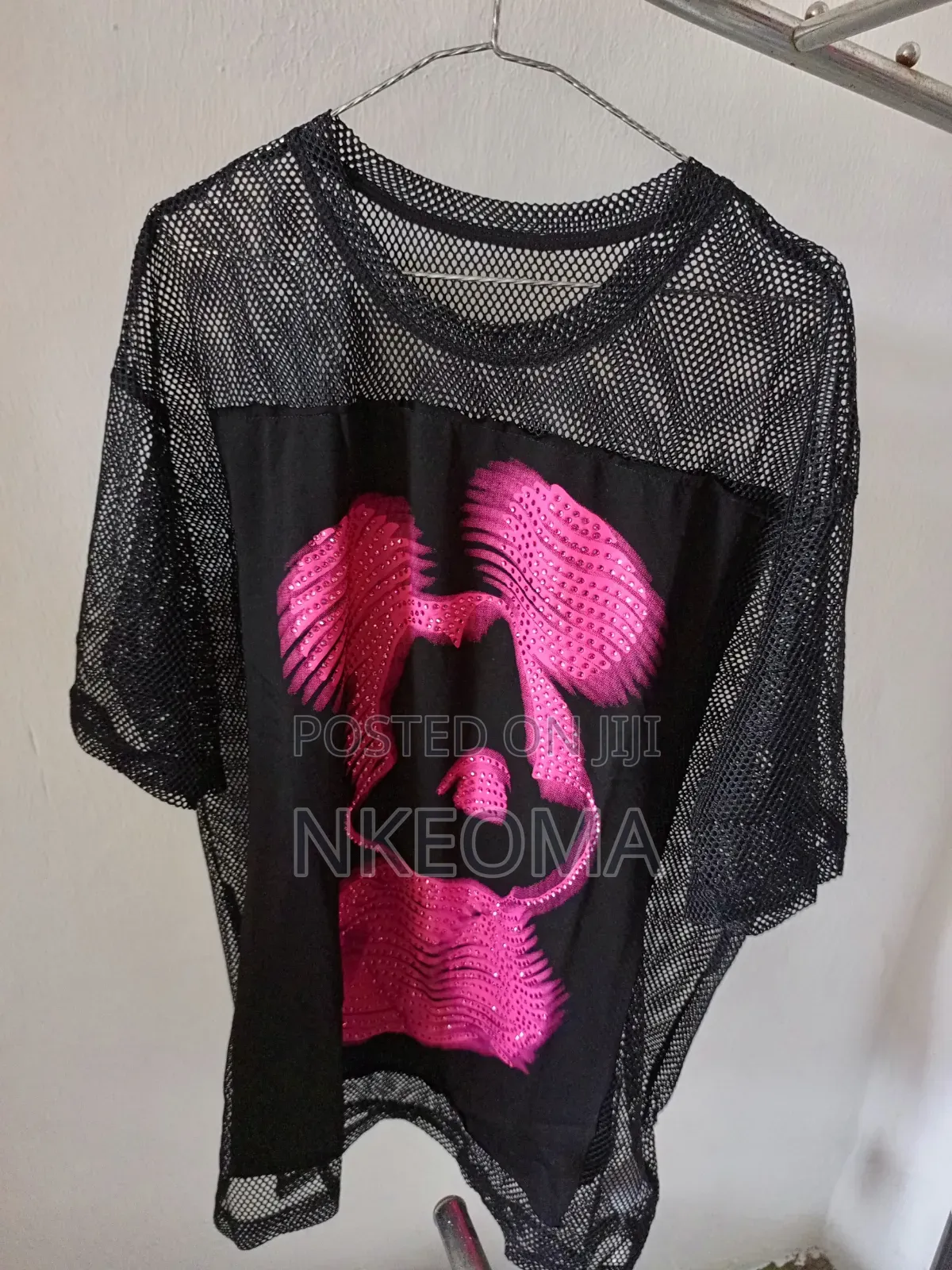 Ladies Black Net Top