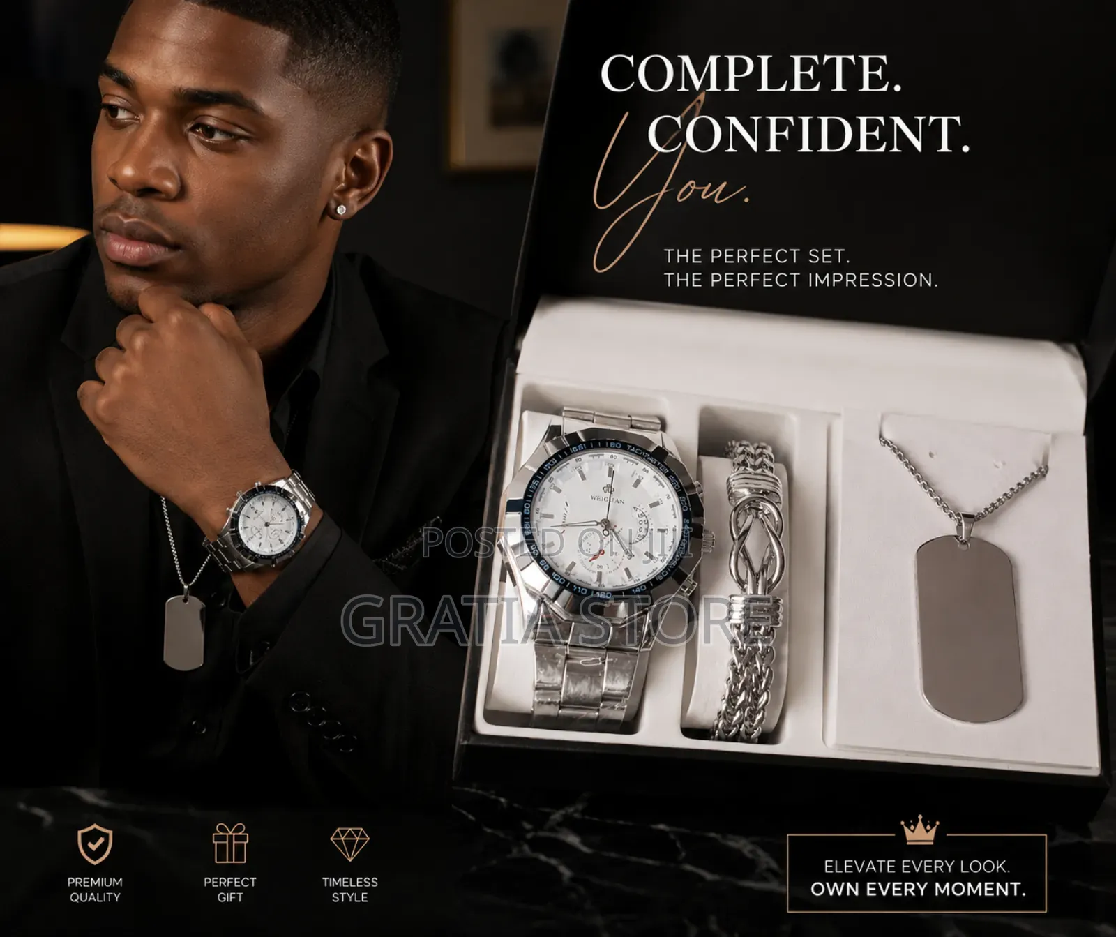 Men Wrist Watch Set