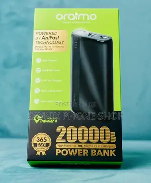 Oraimo Traveler 4 20000mah Power Bank (Opb-P204d) – Black