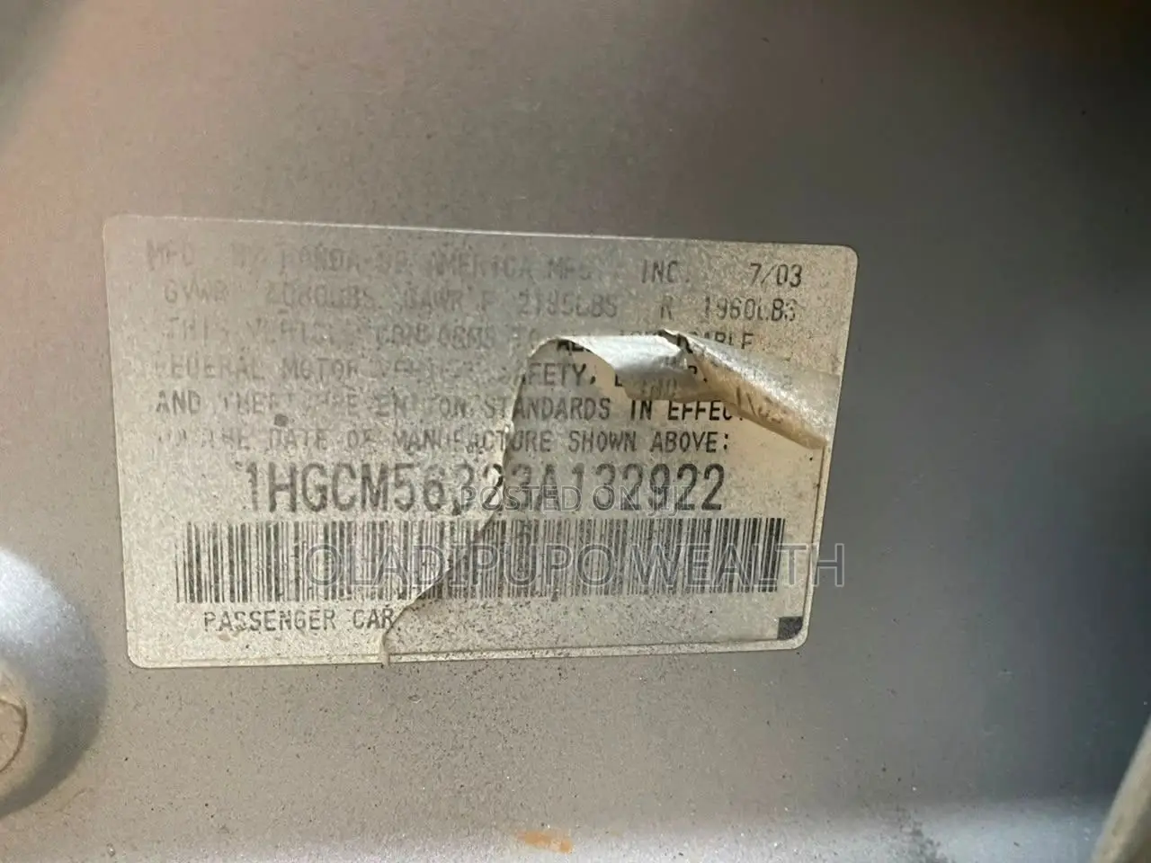 Honda Accord 2005 Silver