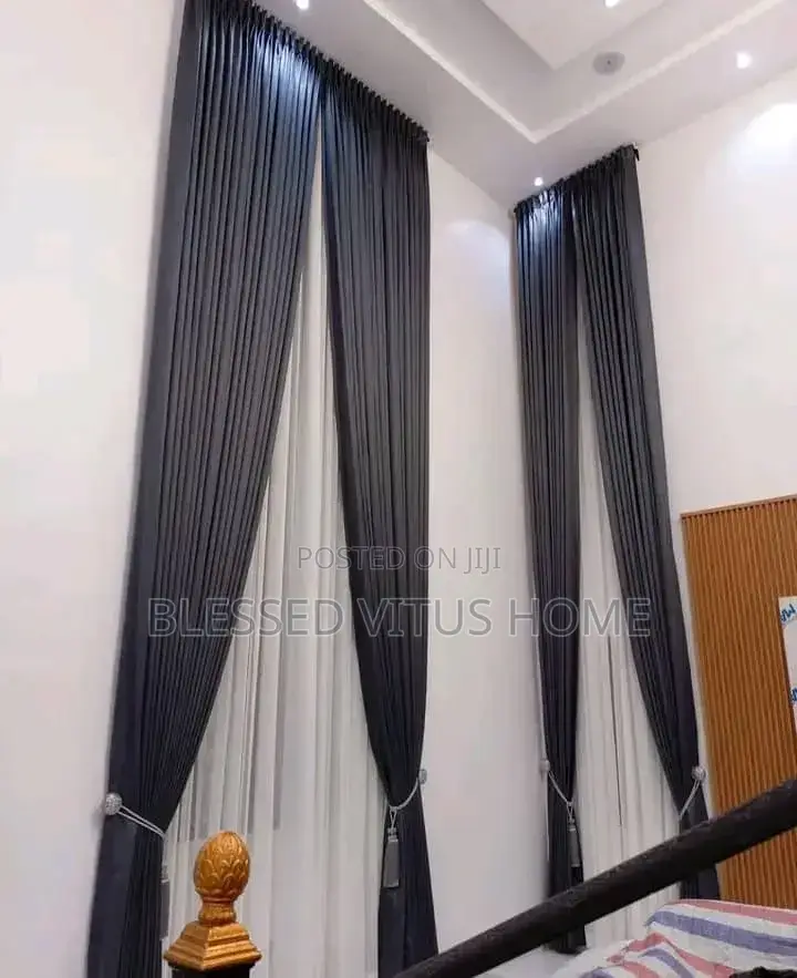 Turkish Black and White Lux Curtain Set