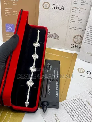 Xvip Premium VVS Moissanite Diamond Vca and Star Cross Bracelet