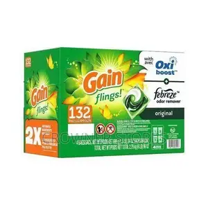 Gain Flings With Avec Oxi Boost Odour Remover - 132 Pacs