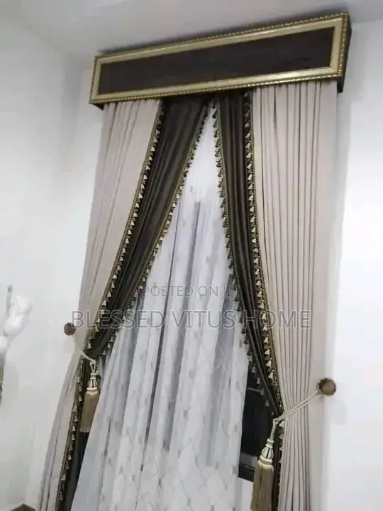 Gray Modern Turkish Curtain Set