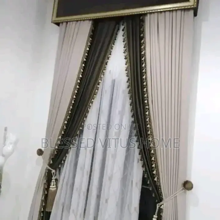Gray Modern Turkish Curtain Set