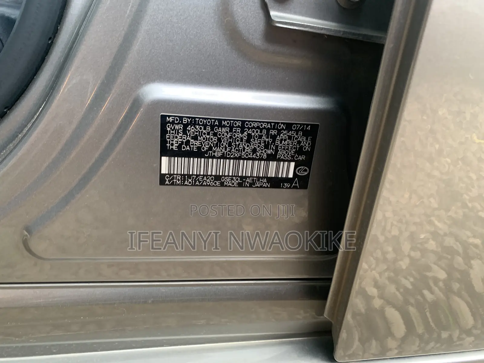 Lexus IS 250 2015 Silver