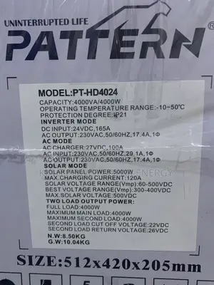 Pattern 4kva/24v Hybrid Inverter