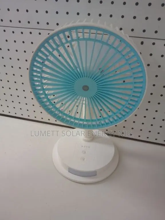 Cheapest Dp-7627 Solar Rechargeable Fan With Led Light and Solar Panel
