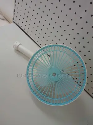 Dp-7627 Solar Rechargeable Fan With Led Light and Solar Panel for Home