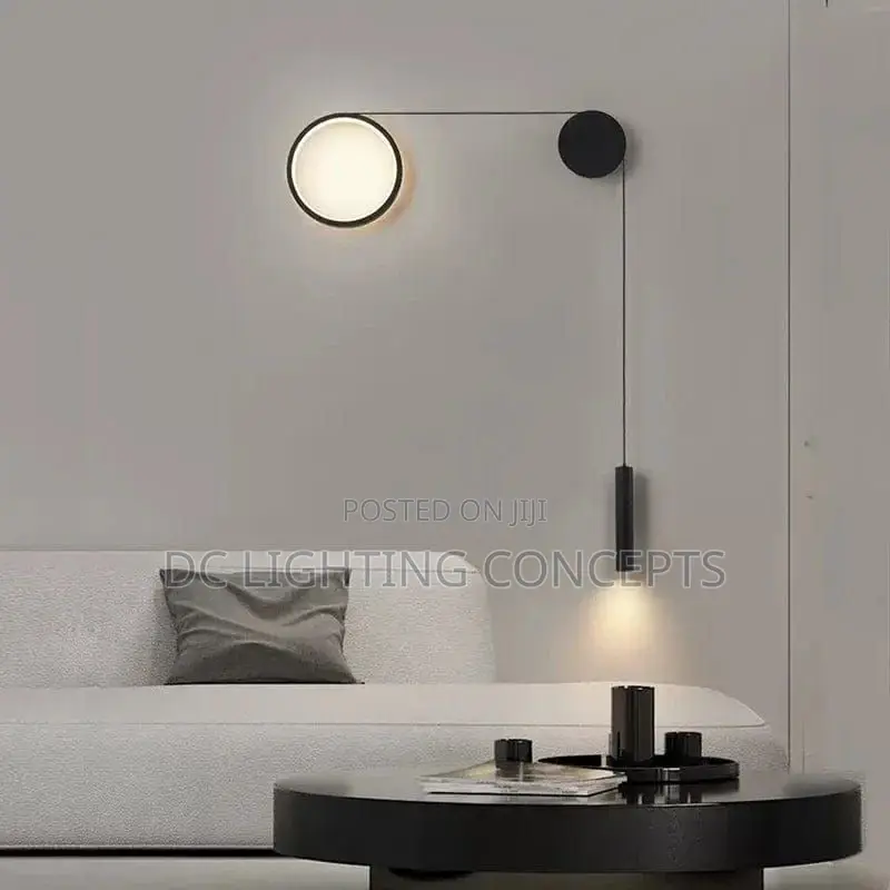 Modern Nordic Round Led Wall Light With Spotlight.