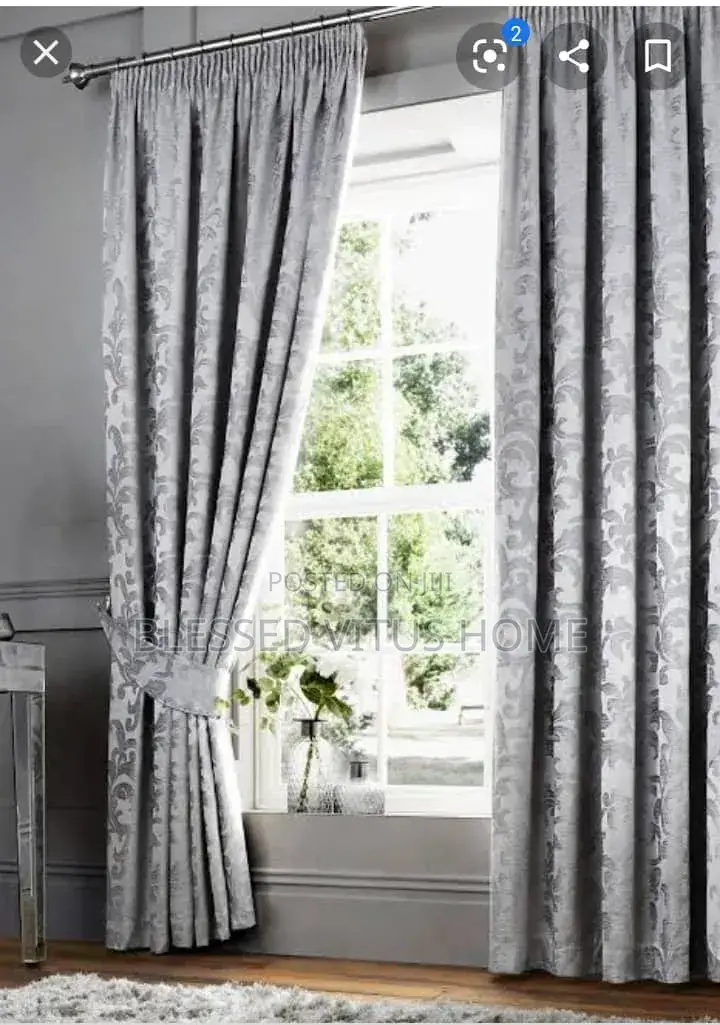 Classy Silver Turkish Curtain Set