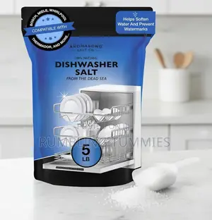 Aromasong Dishwasher Salt 5 Lb - 100% Natural Water Softening Agent
