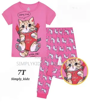 Cute Cat Design Pyjamas - 7t