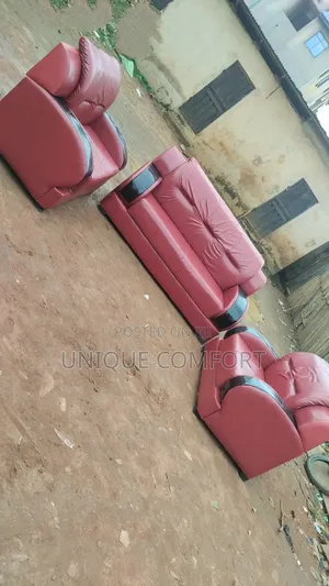 Foreign Sturdy Set of Leather Sofa (3,2,2) Seaters