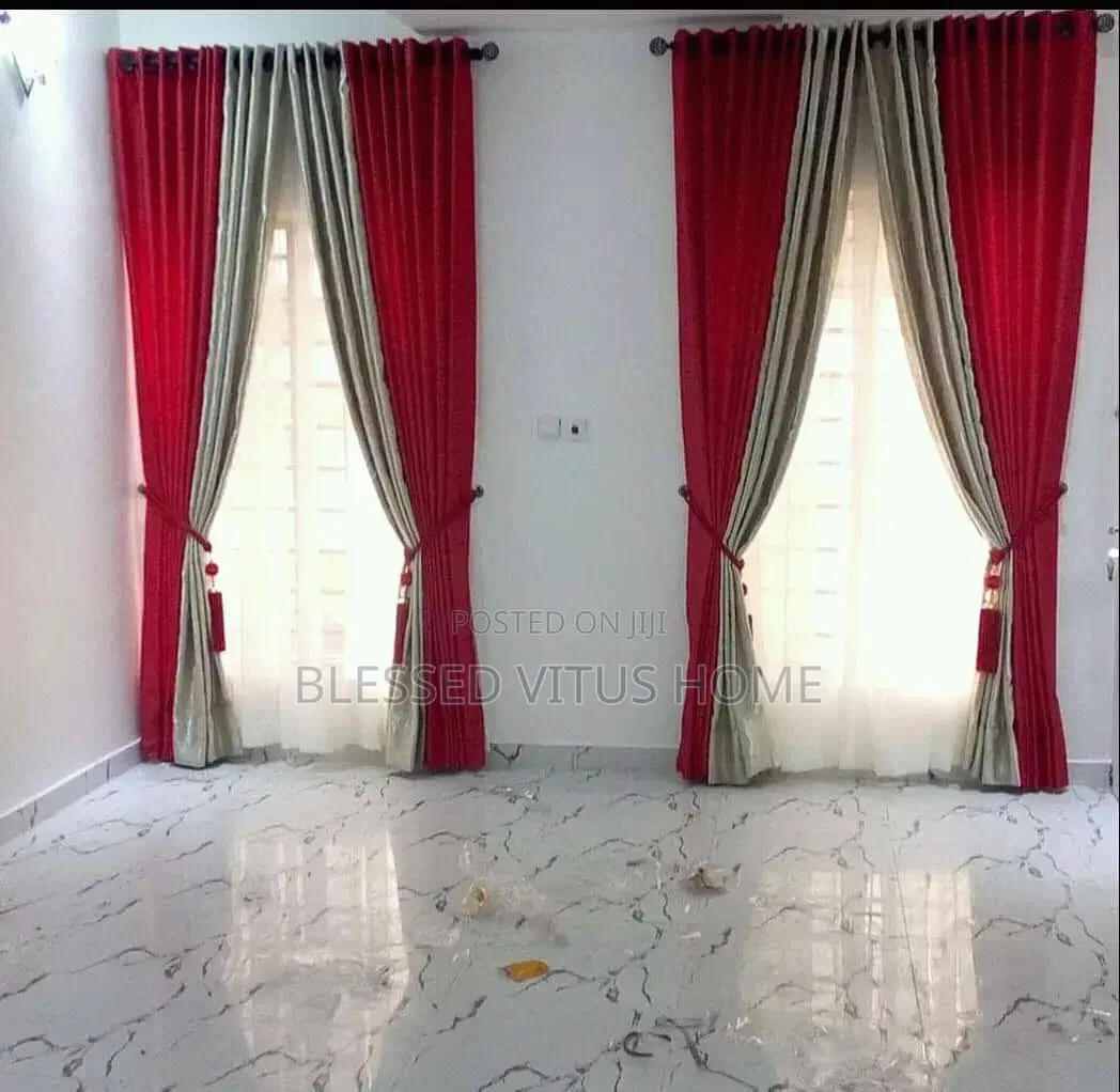 Red Combination Premium Quality Curtain