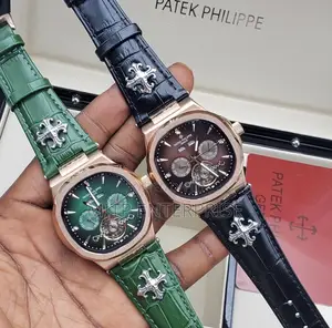 Patek Philippe Geneve Leather Strap Wristwatch