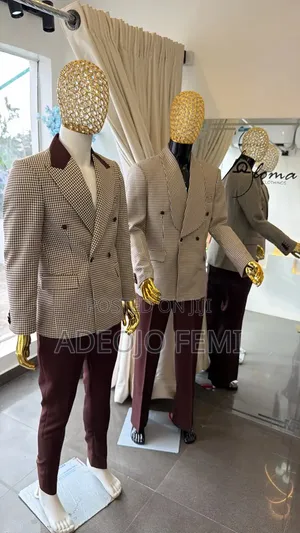 Houndstooth Double Breasted Suit
