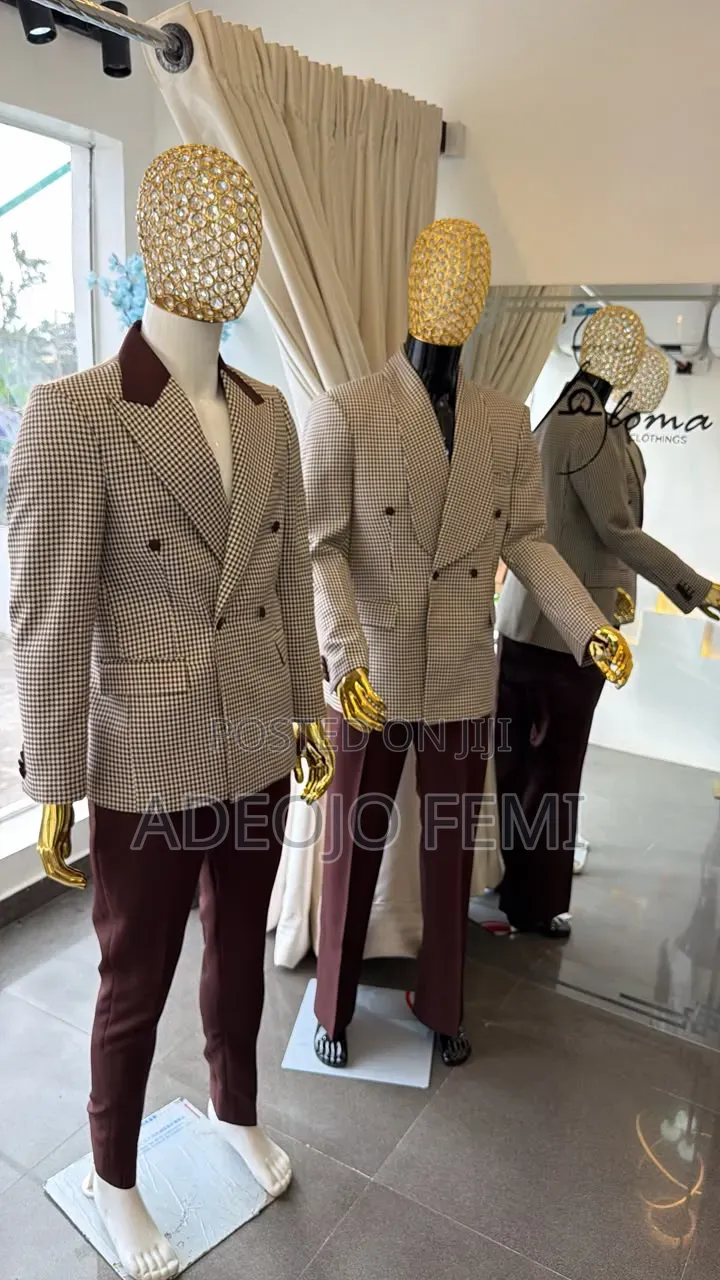 Houndstooth Double Breasted Suit