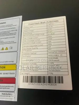 8kwh 24v Deriy Lithium Battery