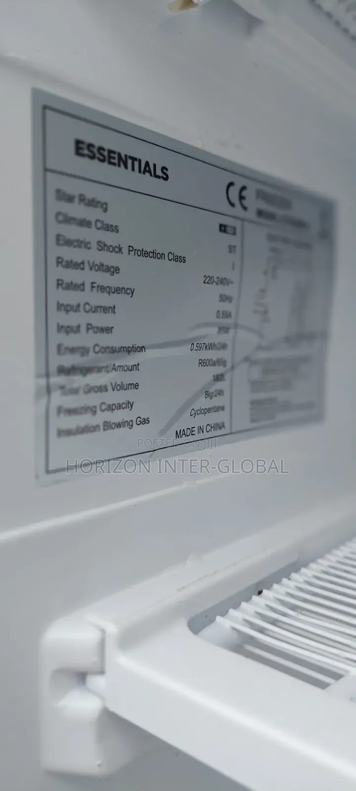 Essentials Upright Freezer