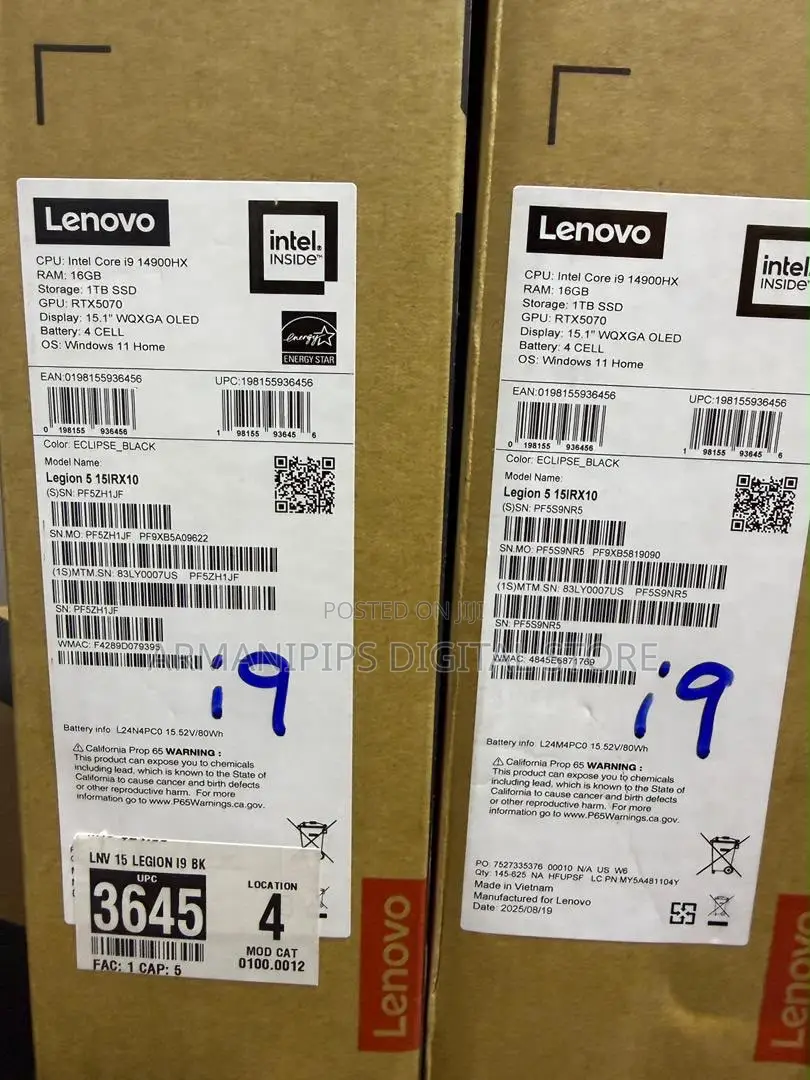New Laptop Lenovo Legion 5 16GB Intel Core i9 SSD 1T