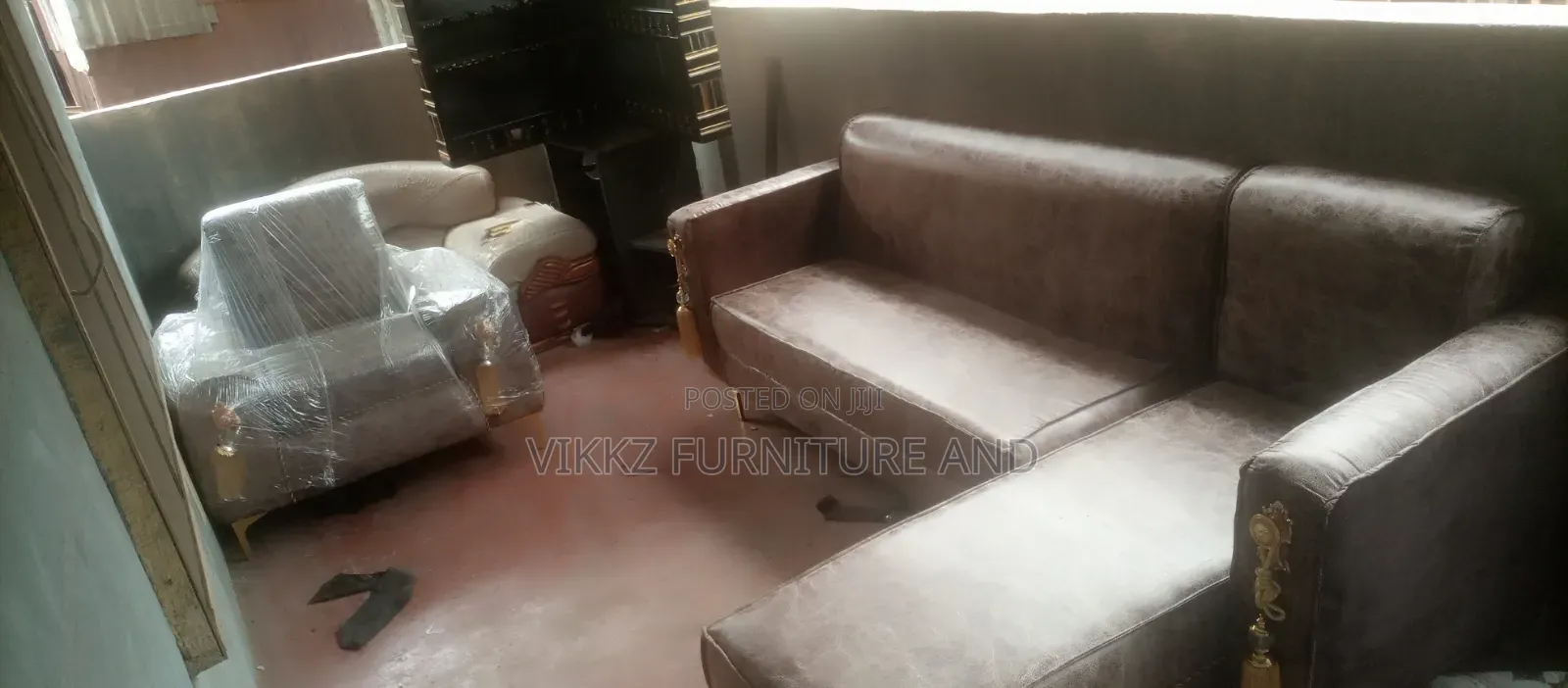 L Shaped Leather Seat