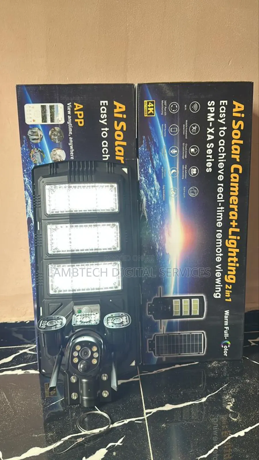 5g Ai Solar Camera + Lighting 2-in-1 System