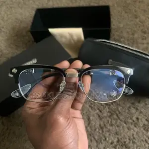 Blue Light Protection Chrome Heart Glasses With Metal Frame