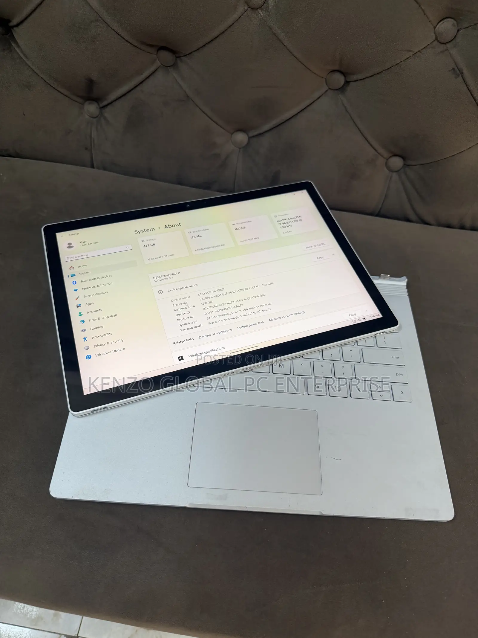 Laptop Microsoft Surface Book 2 16GB Intel Core i7 SSD 512GB