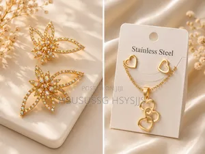 Gold Plated Jewelry Sets, Earrings, Knuckles Rings, New, Benin City.