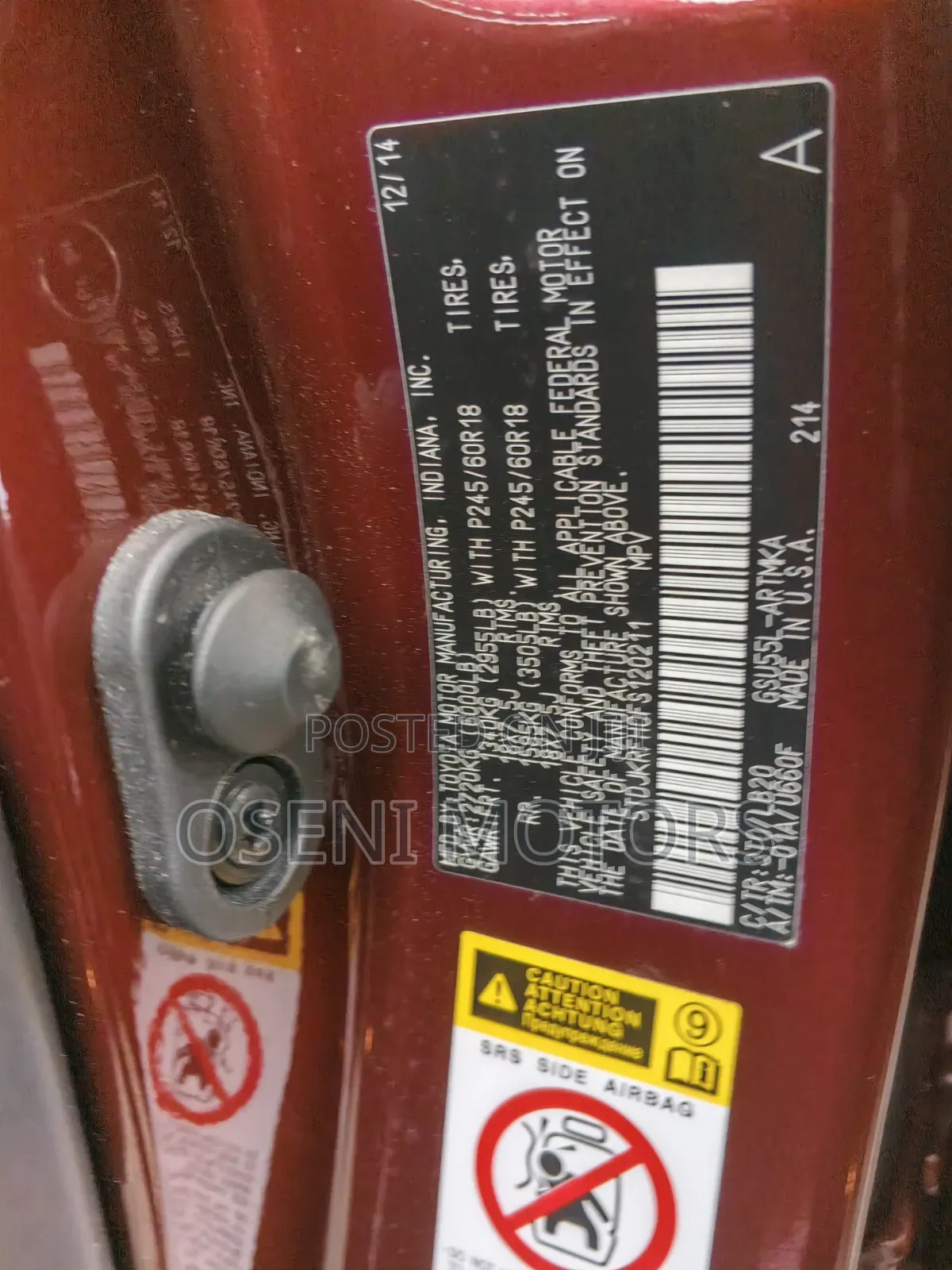 Toyota Highlander 2015 Red