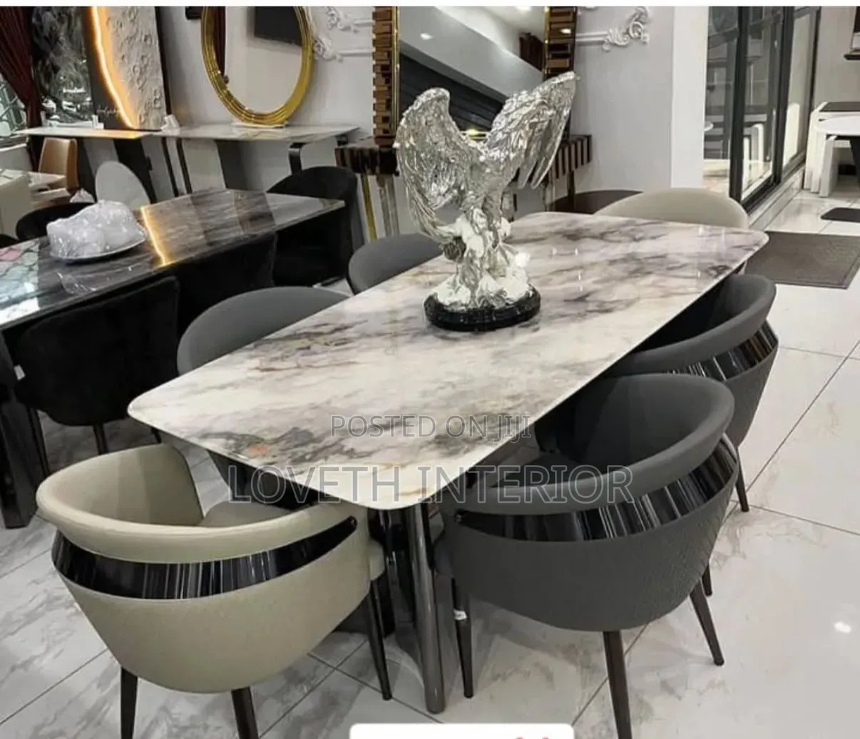 Dining Table Marble Set With Chairs