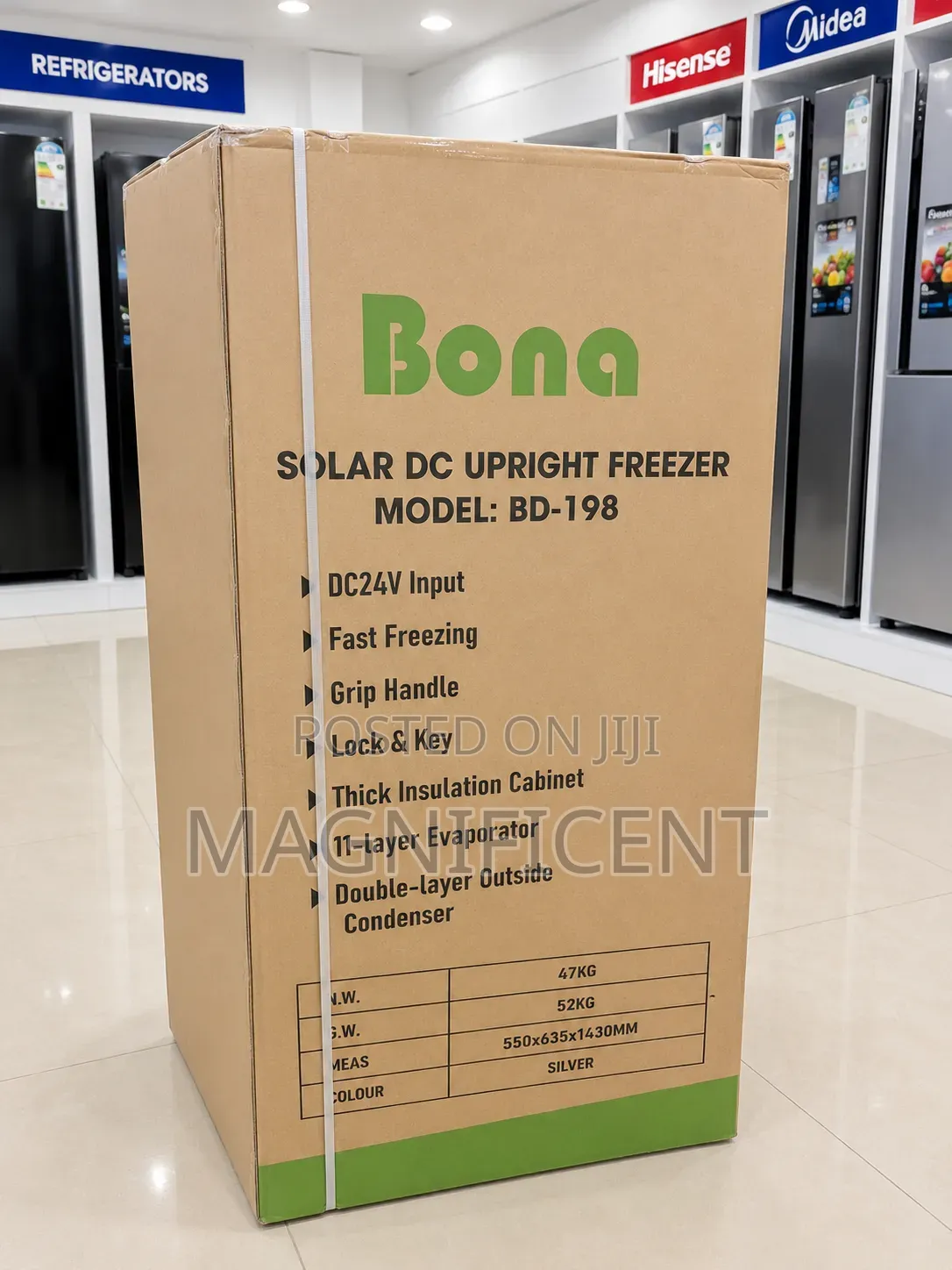 Bona Bd-198 Solar Dc Upright Freezer (24v) Energy Efficient Freezing