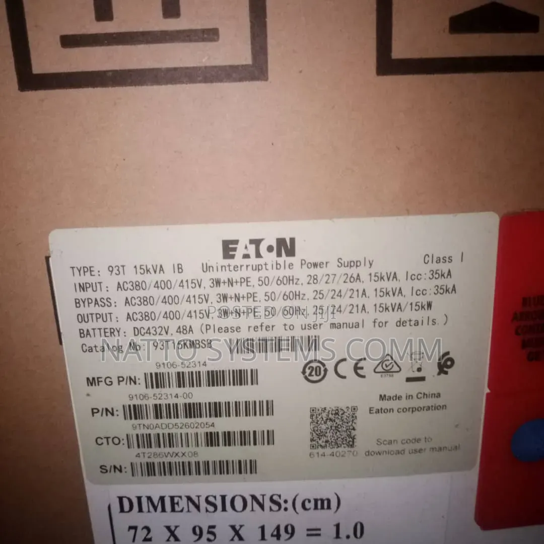 Eaton 93t 15kva Online Ups