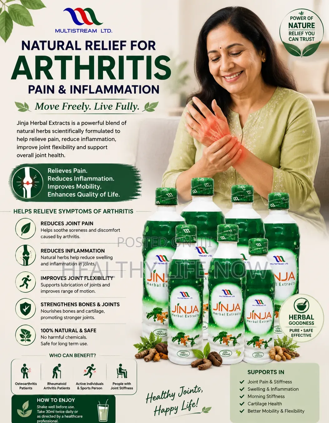 Jinja Supports Joints Pains and Stiffness Relief