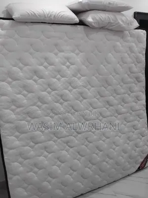 Used Wooden Bed + Medical Mattress + Pillows (Good Condition)