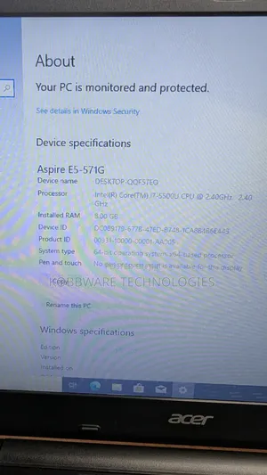 Laptop Acer Aspire E5-571G 8GB Intel Core i7 SSD 128GB