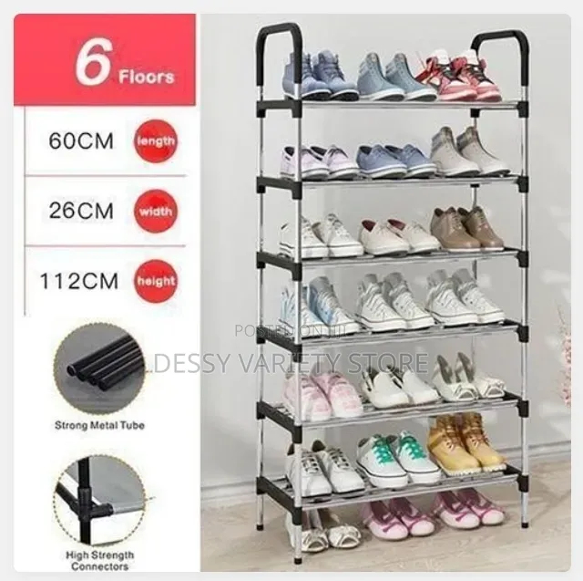 6 Layers Shoe Racks Stackable Assembly Shoe Organizer