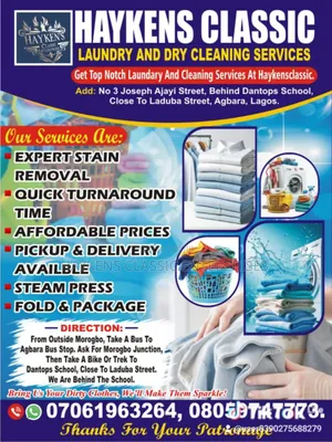 Laundry and Dry Cleaning Services