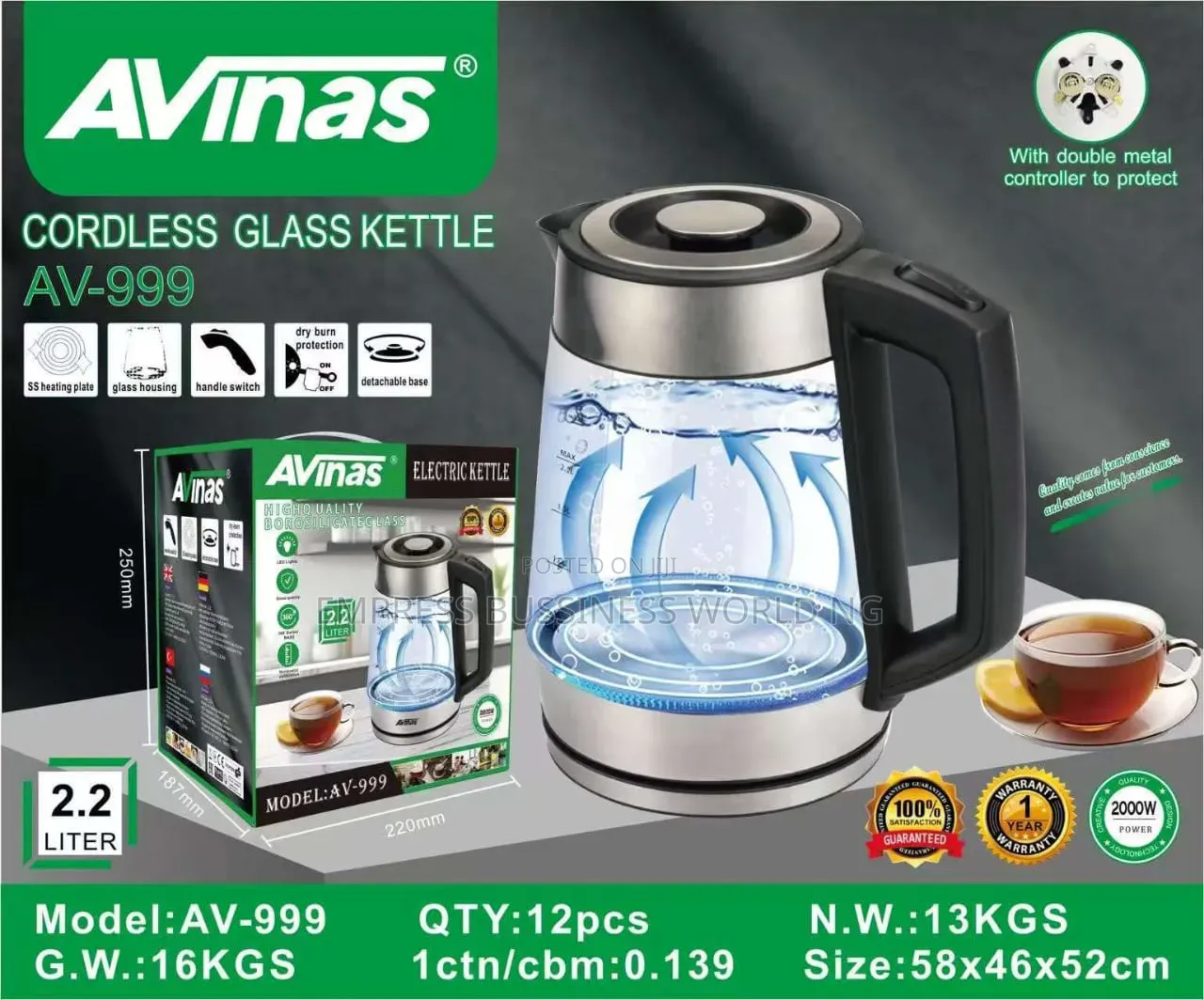 Glass Electric Jug-2.2 Liters