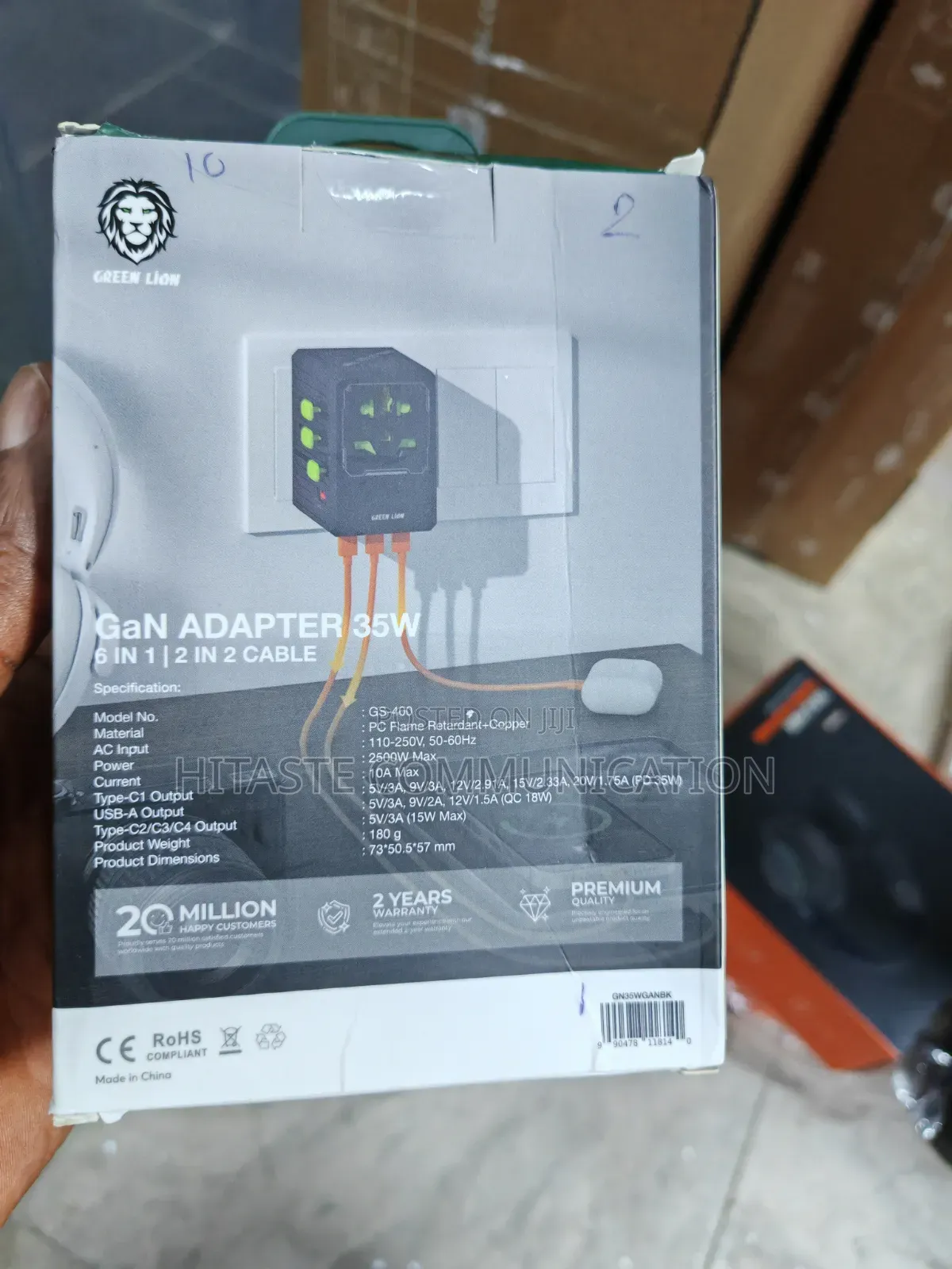 Greenlion Travel Adapter Gan 35w