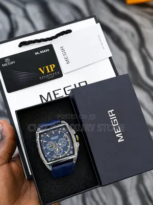 Megir Quality Men Genuine Leather Wristwatch