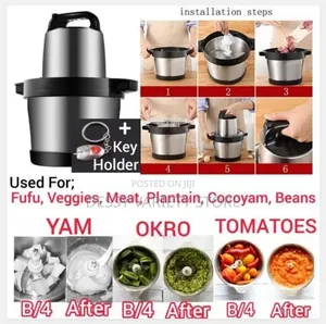 6 L- Food Processor-Yam Pounder/ Blender/Grinder+Key Holder